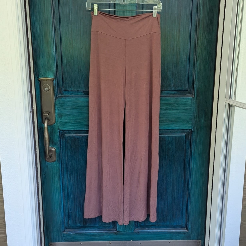 Dusty Rose Pink Wide Leg Ultra Soft Athleisure Pants